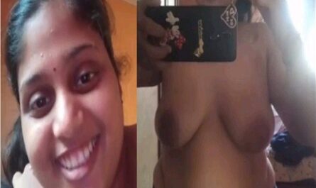 Friend Chubby Sister Topless Selfie With Smiling Face