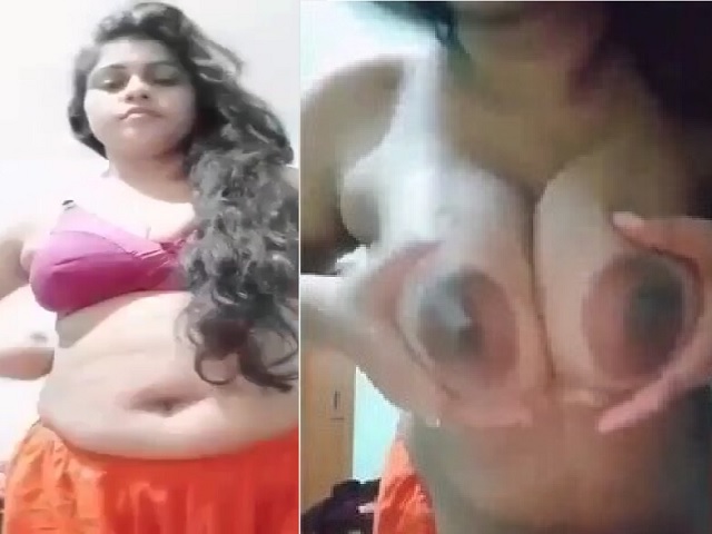 Indian Busty Wife Big Boobs XXX Show For Secret Lover