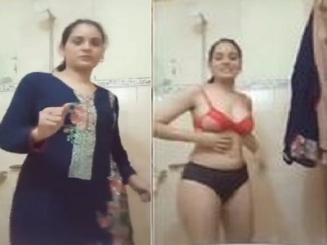 Tall Paki Sexy Girl Stripping In Bathroom XXX Video