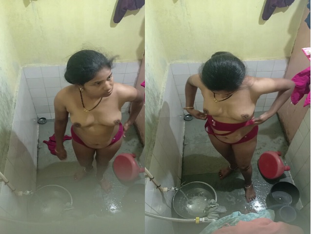 Neighbor Bhabhi Nude Bath XXX In Bathroom