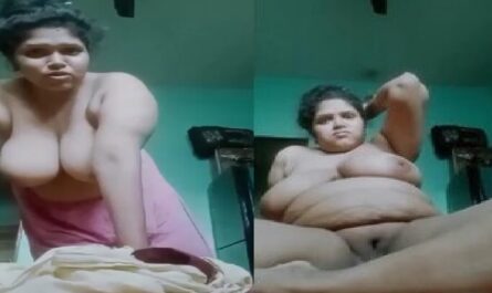 Unsatisfied Big Boobs Chubby Aunty Nude Viral Clip