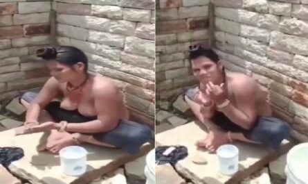 Village Naughty Bhabhi Bathing Topless Viral Mms