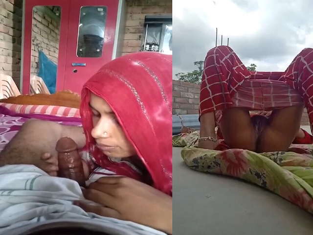 Desi Hot Bhabhi Outdoor Sex In Terrace After Deep Blowjob