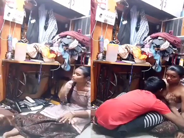 Desi Boobs Press And Sucking In Tailor Shop XXX Video