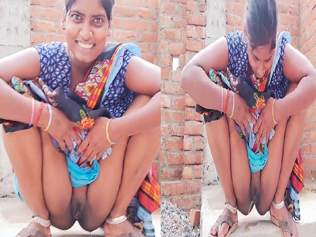 Big Boobs Village Naughty Bhabhi Pissing In Open