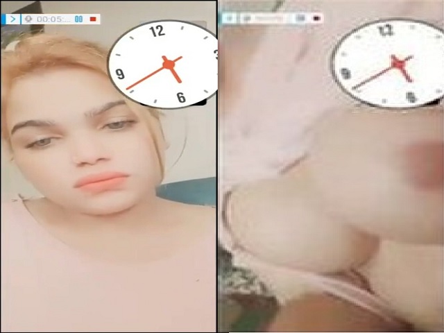 Blonde Hair Busty Girl Boobs XXX Show Viral Video Call