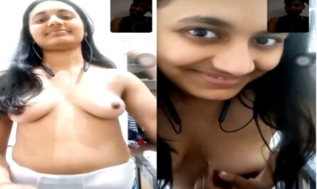 Cute Sexy Girl Boobs Show On Video Call With Pervert Lover