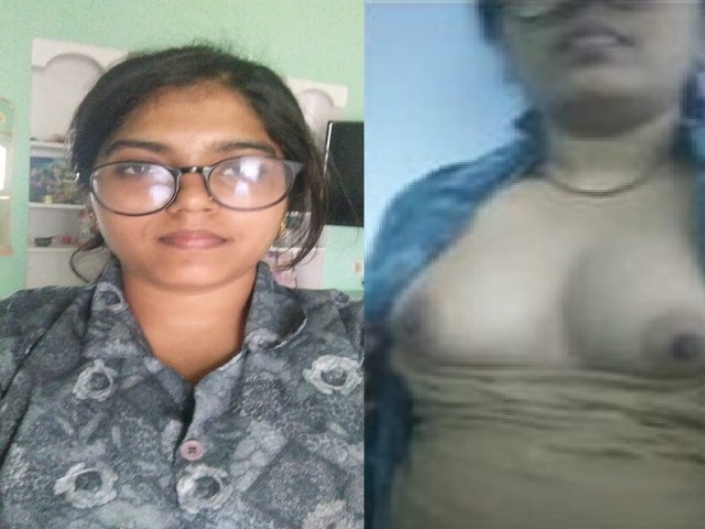 Desi Nerdy Sexy Girl Fucking Hot Boobs Show Viral Selfie