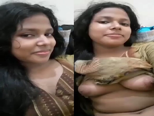 Cute Horny Girlfriend Boob Play In Viral Bengali Sex Video