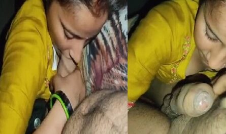 Slutty Housewife Viral Desi Blowjob With Cleavage