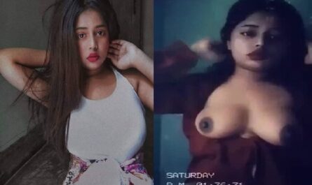 Round Big Boobs Naughty Girl Posing Topless Viral Show