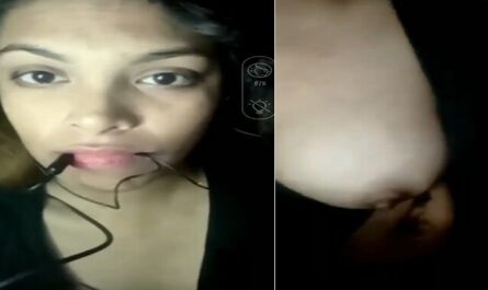 Slim Naughty Girl Boob Show On Video Call With Lover