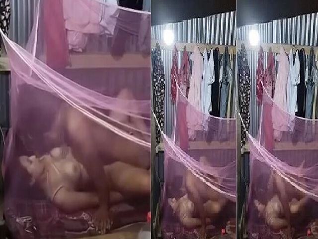 Village Horny Desi Couple Sex Inside Mosquito Net